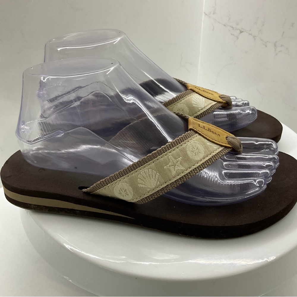 L.L. Bean Original Seashell Flip Flops Women’s Si… - image 8